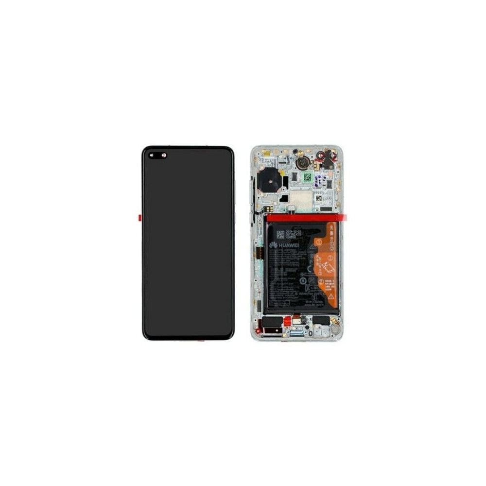 Pantalla para Huawei P40 Con Marco Plata/Blanco (Original Service Pack)
