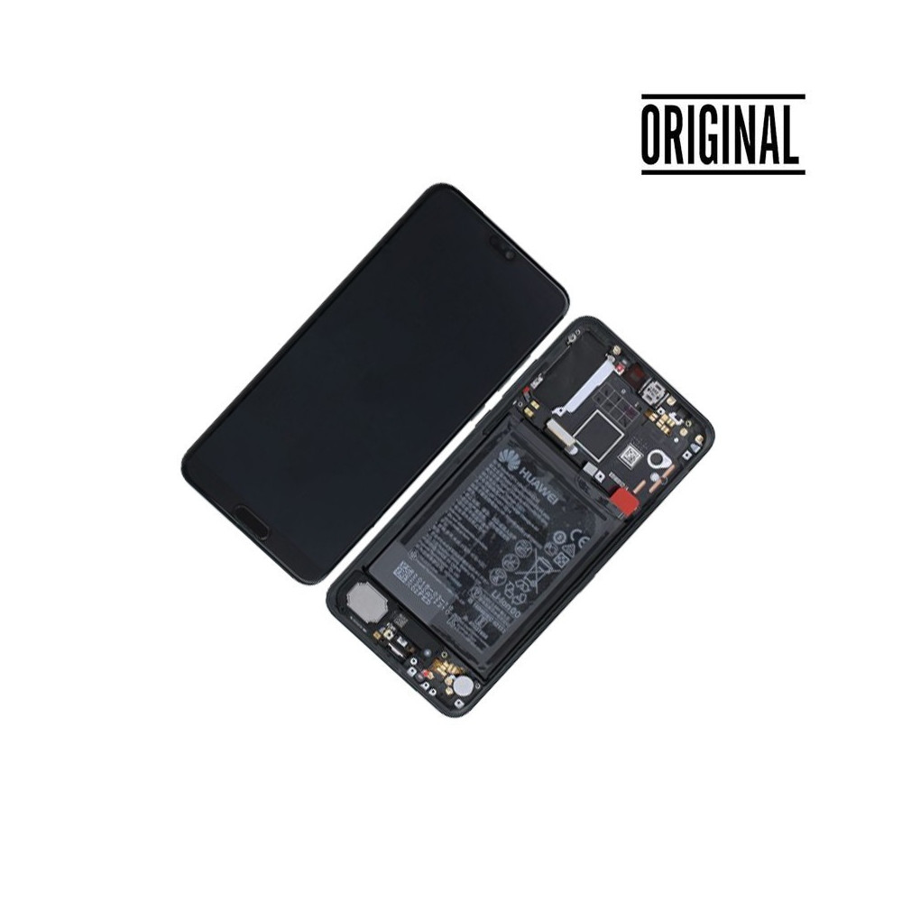 Pantalla para Huawei P20 Pro (2018) Con Marco Negra Original Servicepack