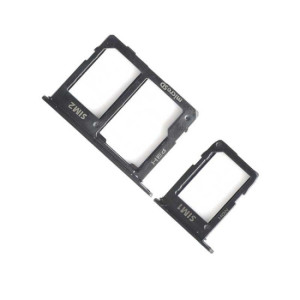 Bandeja SIM/SD para Samsung A6 A600 / A6 Plus 2018 A605 Negra( conjunto de 2 bandejas )