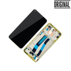 Pantalla para Xiaomi Mi 11 Lite 4G/5G /MI 11 LITE 5G NE con Marco Amarillo (Original Service Pack)