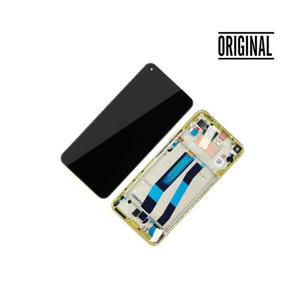 Pantalla para Xiaomi Mi 11 Lite 4G/5G /MI 11 LITE 5G NE con Marco Amarillo (Original Service Pack)