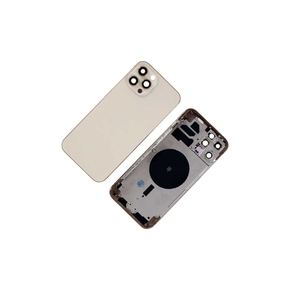 Chasis con Tapa Trasera para iPhone 12 Pro Max Oro