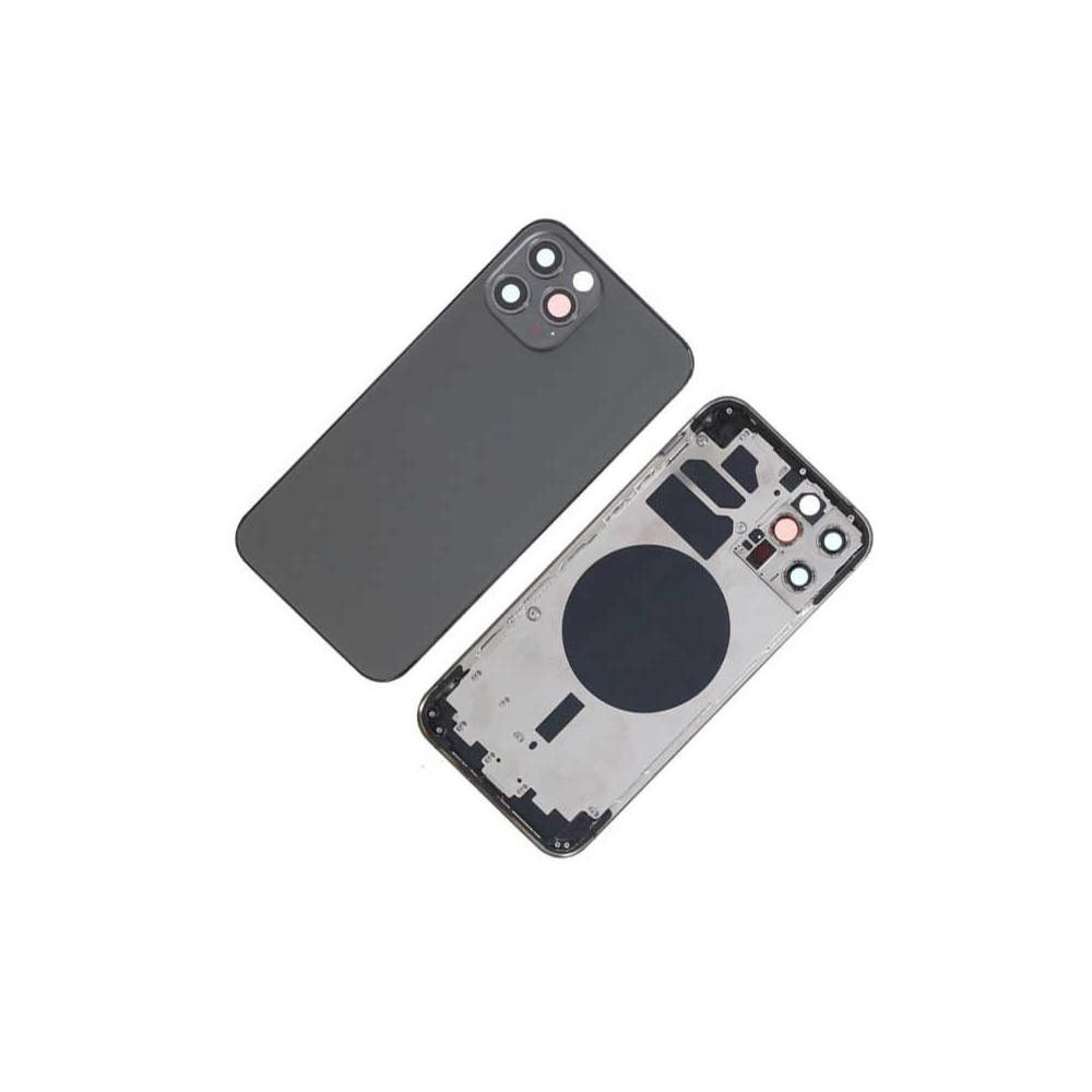 Chasis con Tapa Trasera para iPhone 12 Pro Negro