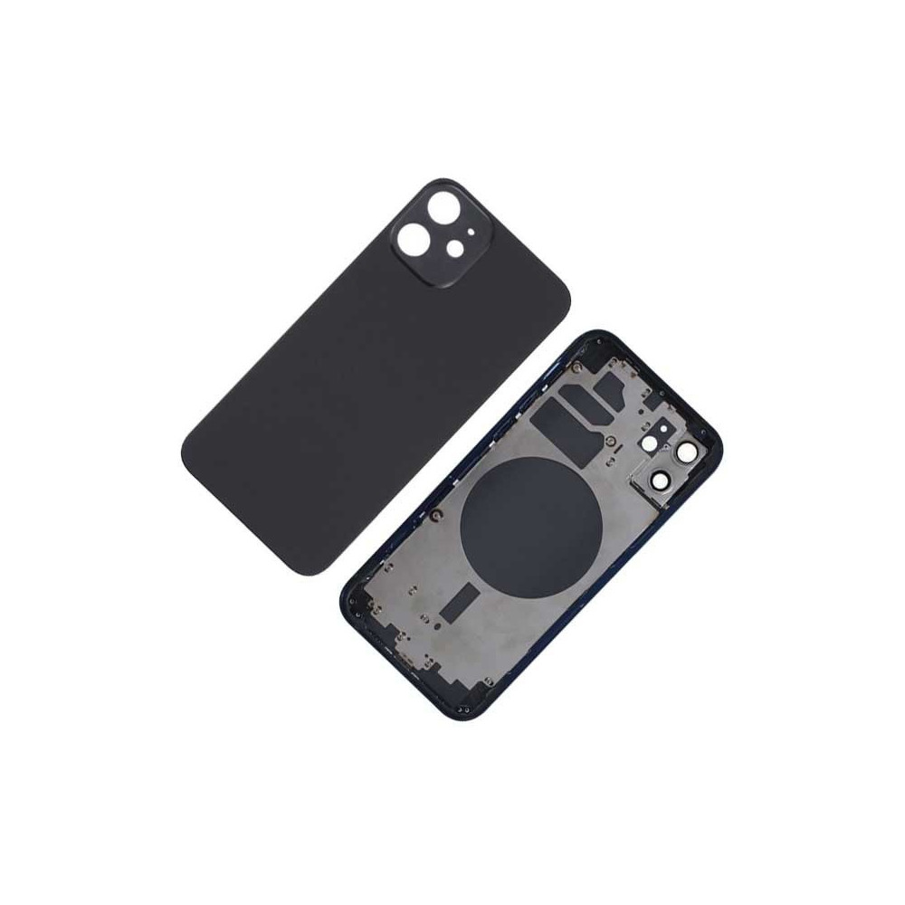 Chasis con Tapa Trasera para iPhone 12 Negro
