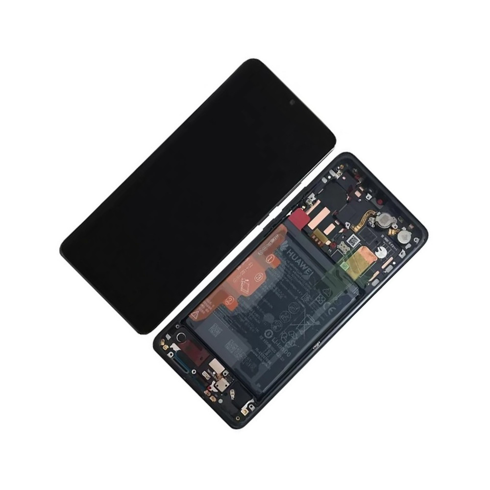Pantalla para Huawei Mate 30 Pro con Marco Negro y Batería Original (Original Service Pack)