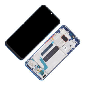 Pantalla para Xiaomi Mi 10 Lite 5G con Marco Azul (Original Service Pack)