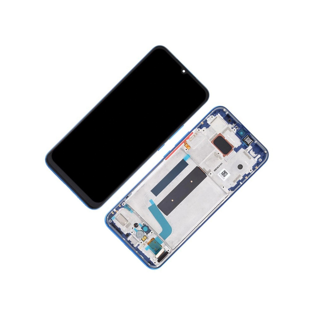 Pantalla para Xiaomi Mi 10 Lite 5G con Marco Azul (Original Service Pack)