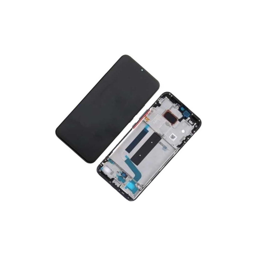 Pantalla para Xiaomi Mi 10 Lite 5G con Marco Negro/Gris (Original Service Pack)