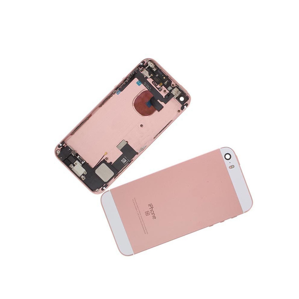 Chasis con Tapa Trasera para iPhone SE Rosa