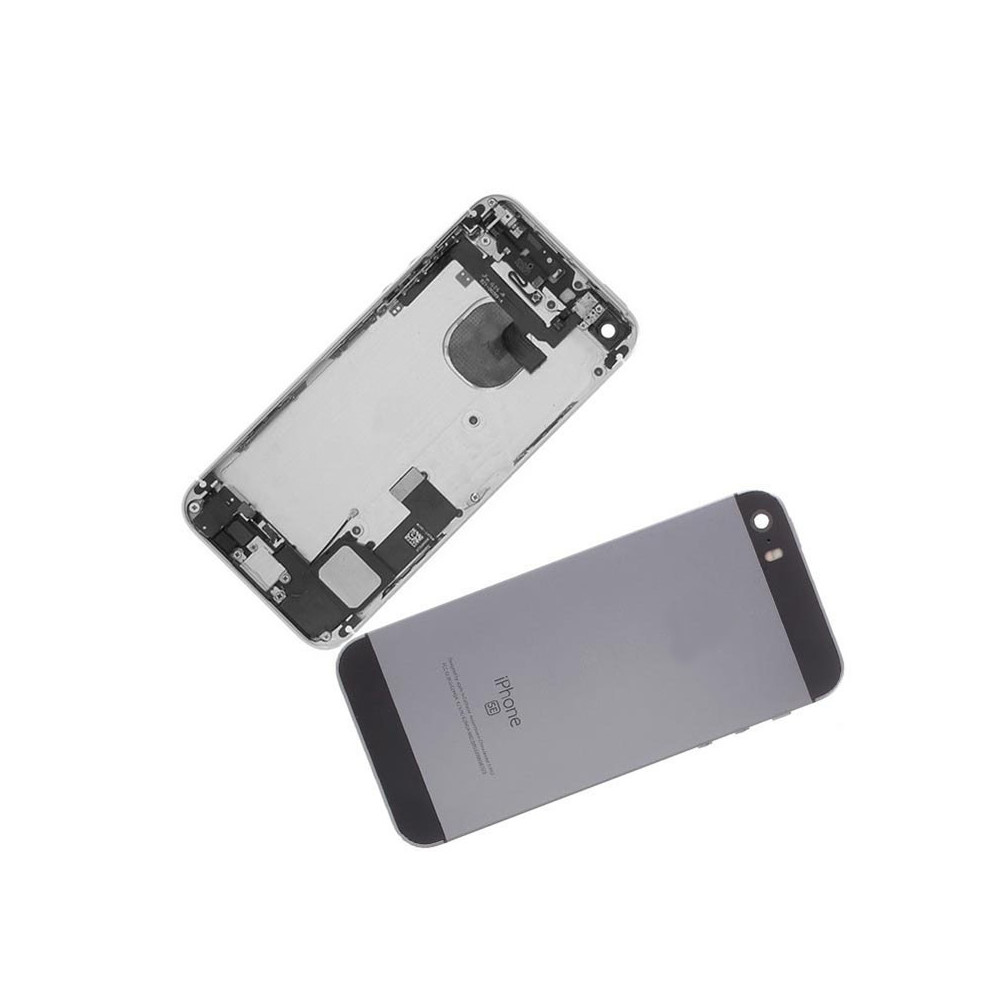 Chasis con Tapa Trasera para iPhone SE Negra (Gris Especial)