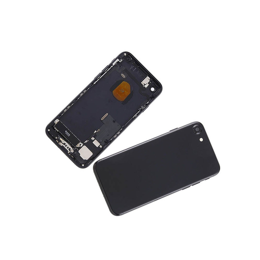 Chasis con Tapa Trasera para iPhone 7 Negra brillante