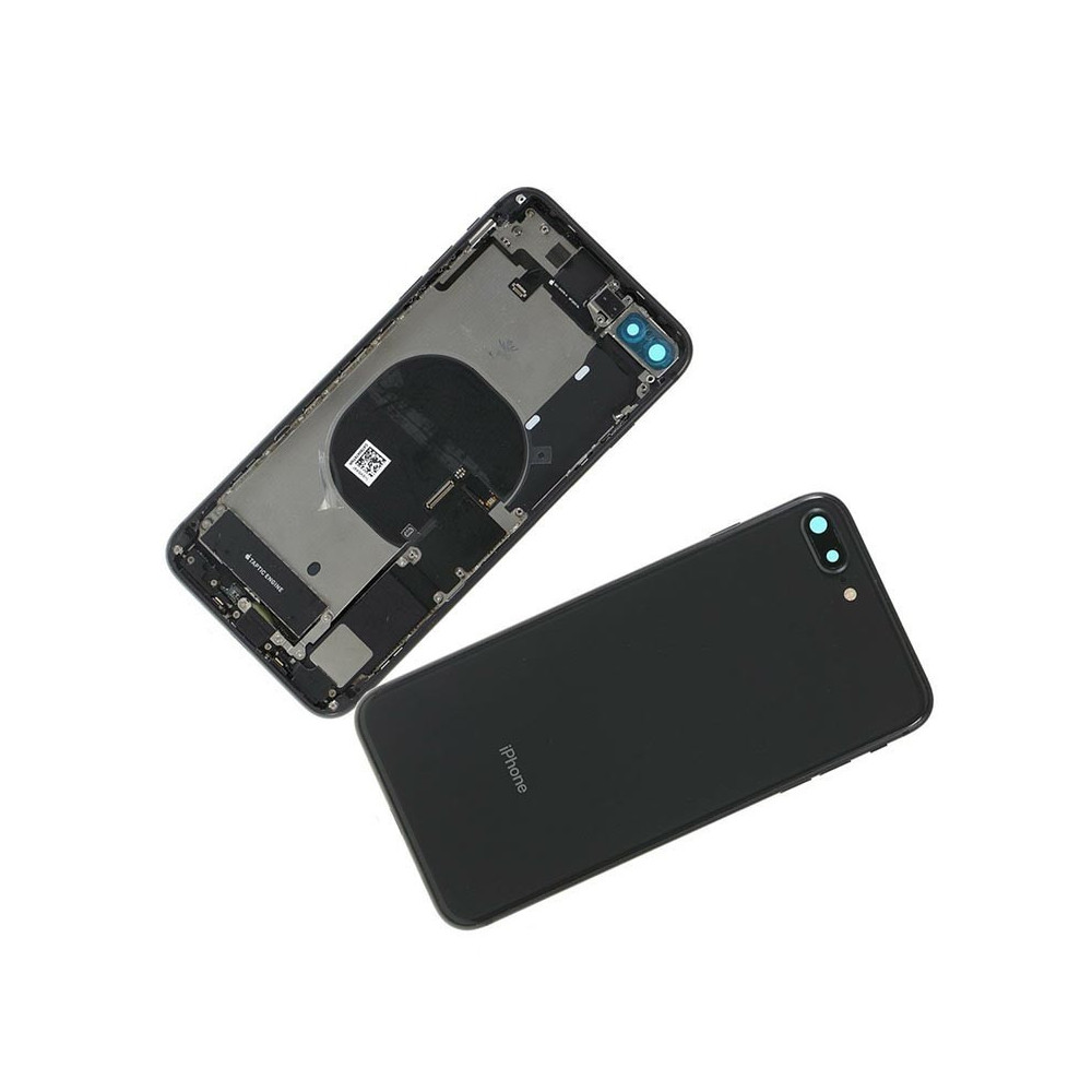 Chasis con Tapa Trasera para iPhone 7 Plus Negra brillante