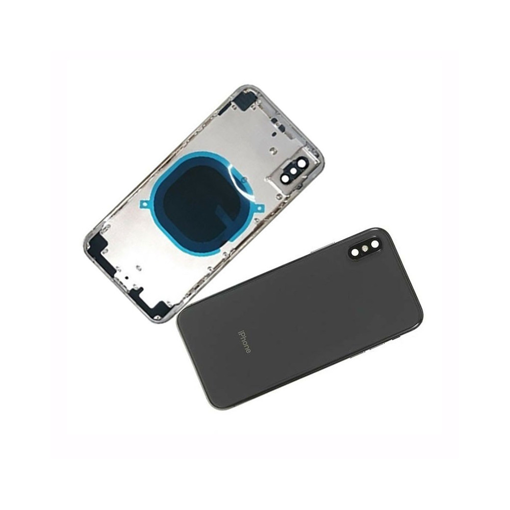 Chasis con Tapa Trasera iPhone X Negra (Gris Especial)