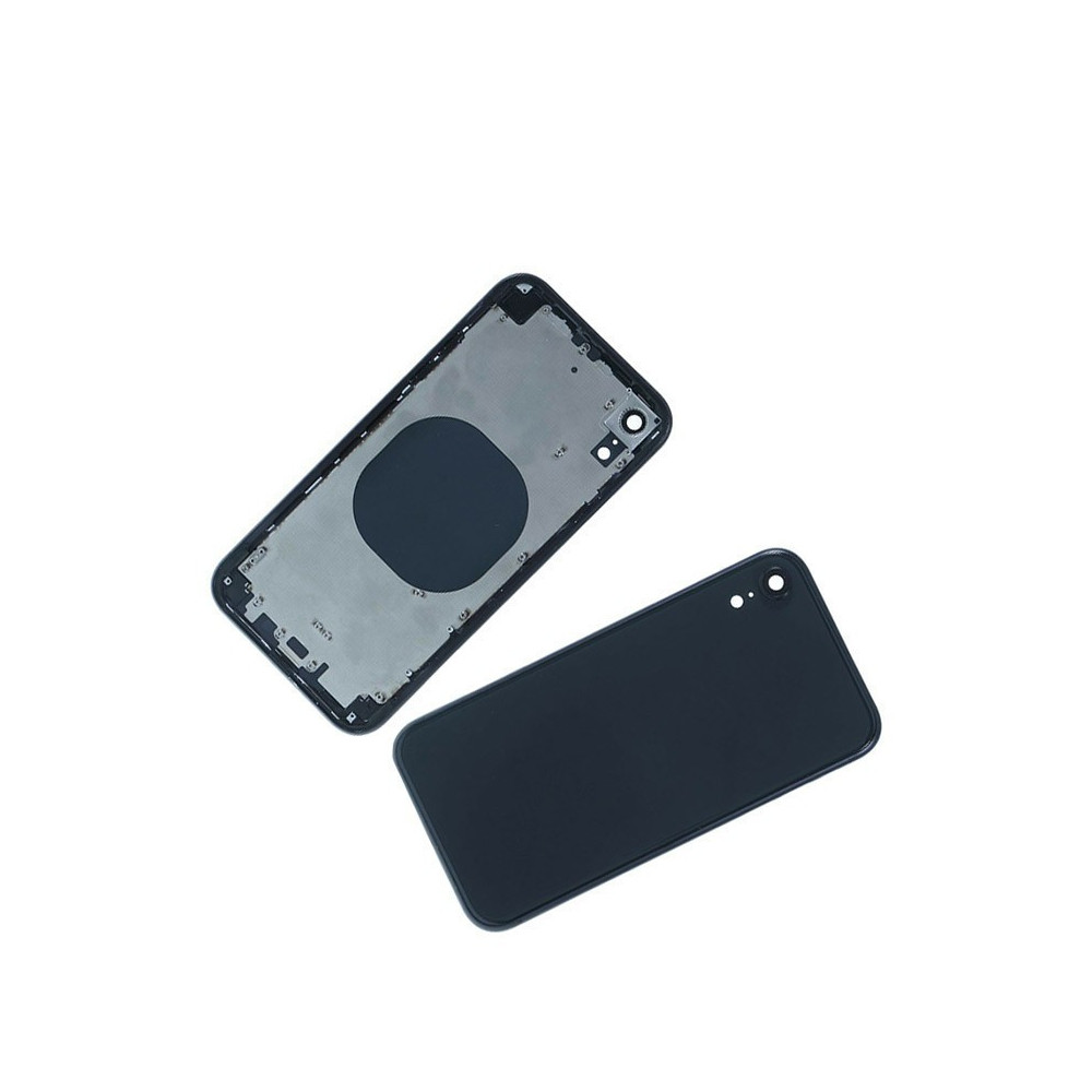 Chasis con Tapa Trasera para iPhone XR Negro