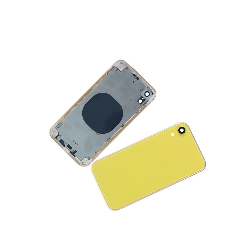 Chasis con Tapa Trasera para iPhone XR Amarillo