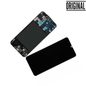 Pantalla para Samsung A20 (A205) Con Marco (Original Service Pack)