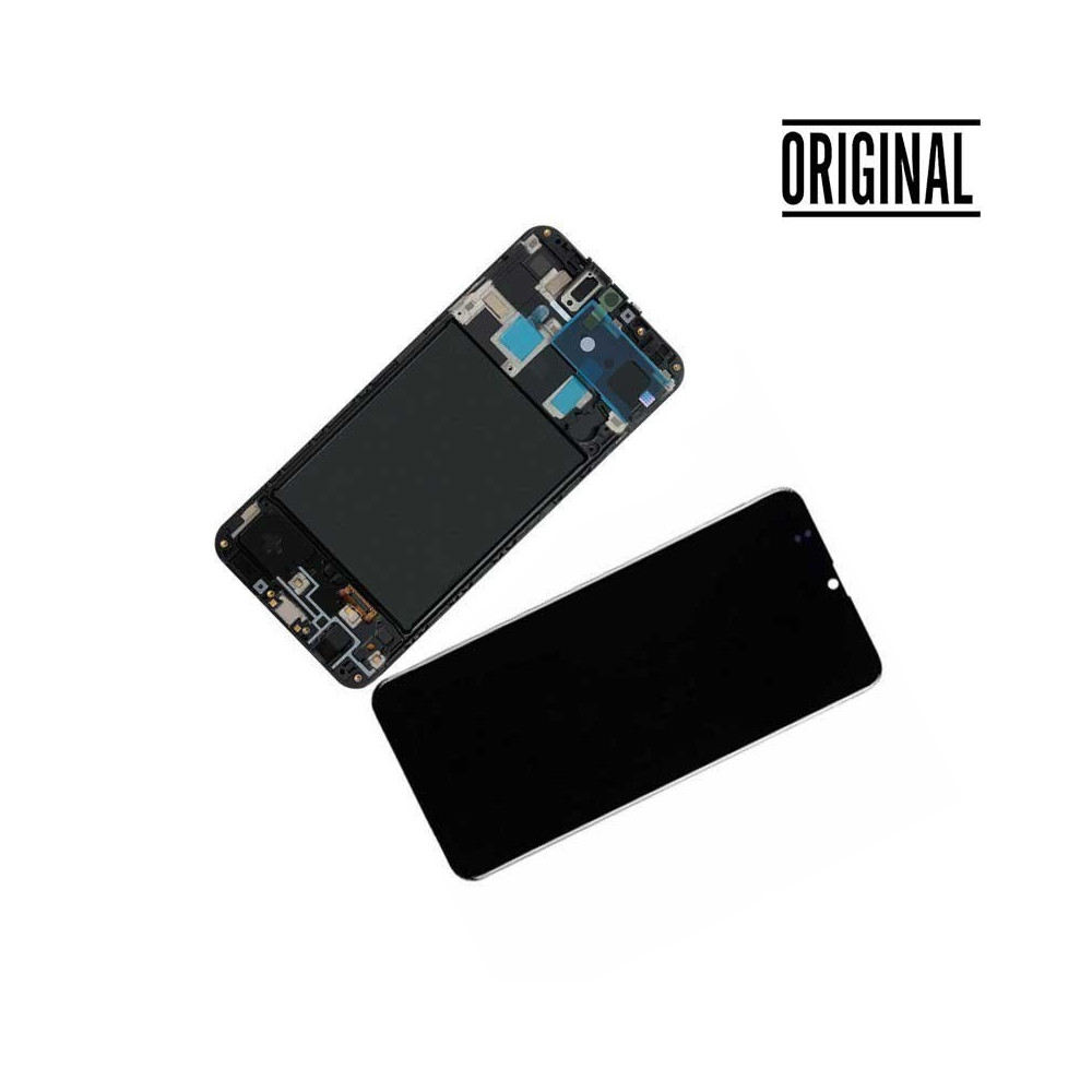 Pantalla para Samsung A20 (A205) Con Marco (Original Service Pack)