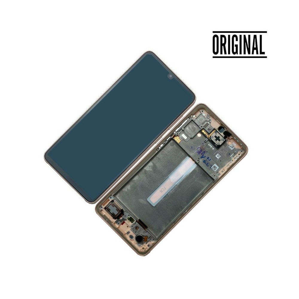 Pantalla para Samsung A33 5G /A336 con Marco Naranja (Original Service Pack)