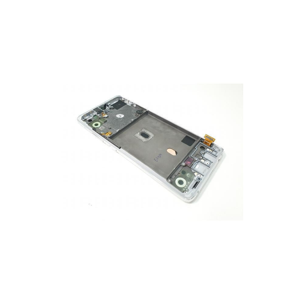 Pantalla para Samsung A51 5G /A516 con Marco Blanco/Plata (Original Service Pack)