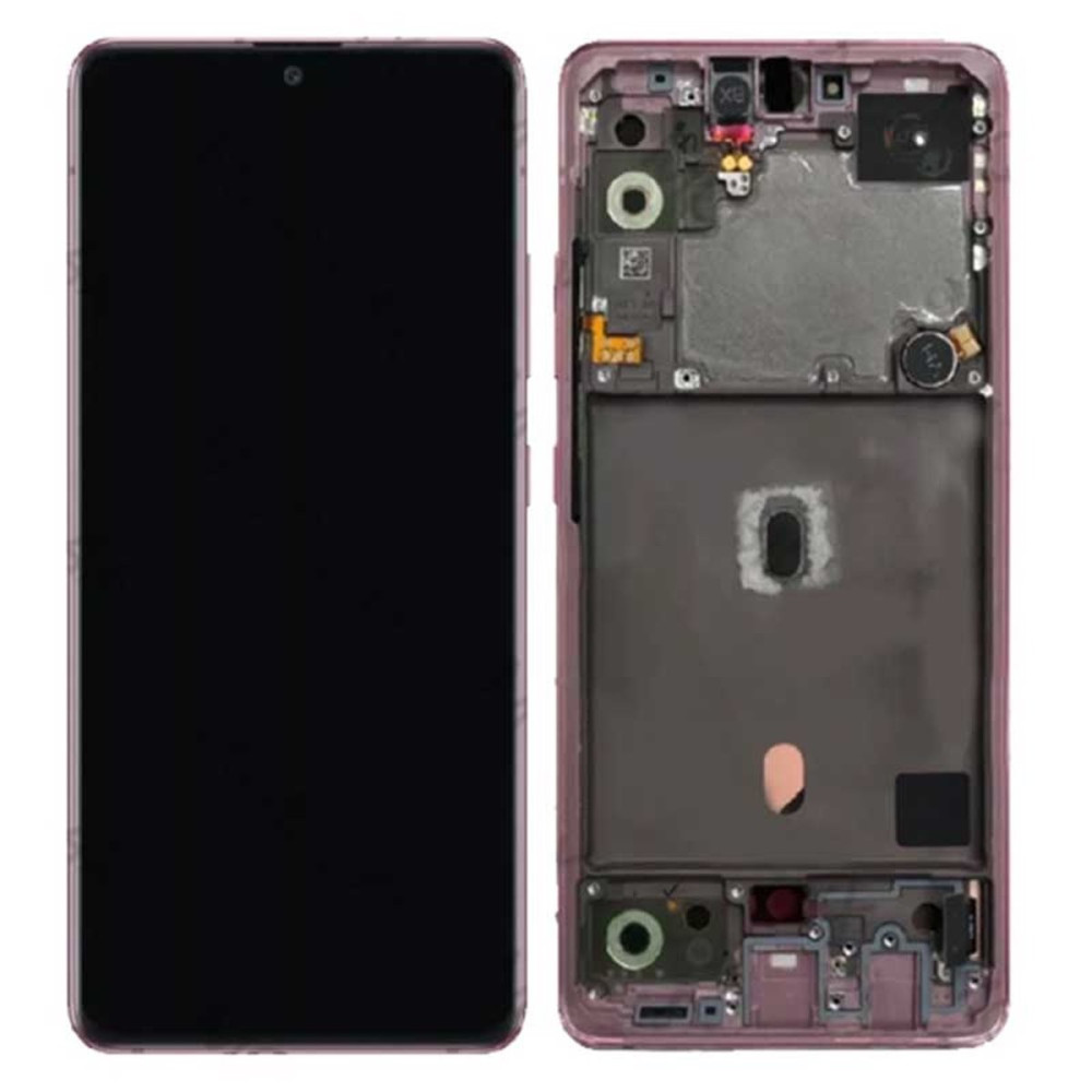 Pantalla para Samsung A51 5G /A516 con Marco Rosa (Original Service Pack)
