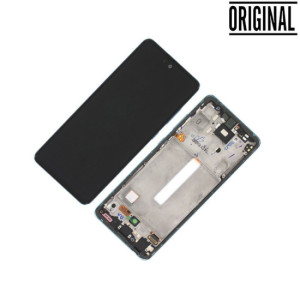 Pantalla para Samsung A52 A525 /A52 5G A526 con Marco Azul (Original Service Pack)