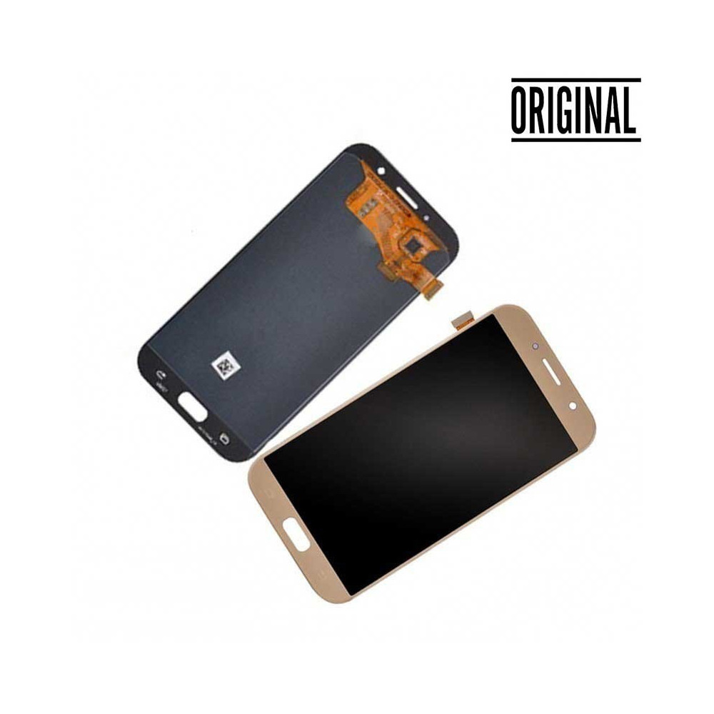 Pantalla para Samsung A7 2017 /A720 con Marco Oro (Original Service Pack)