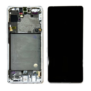 Pantalla para Samsung A71 5G (A716) Con Marco Negro (Original Service Pack)