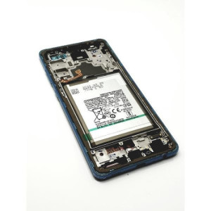 Pantalla para Samsung A72 4G/5G (A725/A726) con Marco Azul y Batería (Original Service Pack)