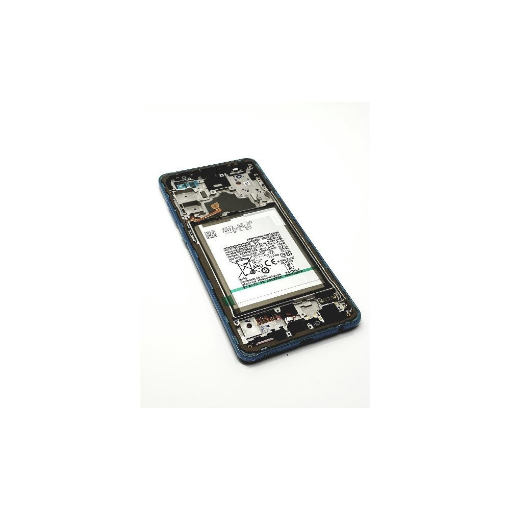 Pantalla para Samsung A72 4G/5G (A725/A726) con Marco Azul y Batería (Original Service Pack)