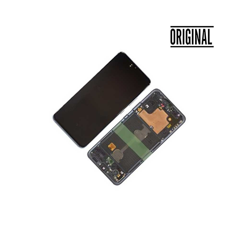 Pantalla para Samsung A90 5G /A908 con Marco Negro (Original Service Pack)