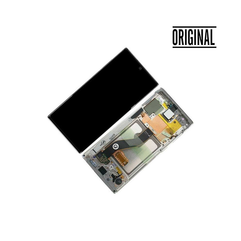 Pantalla para Samsung Note 10 /N970 Plata/Blanca (Original Service Pack)