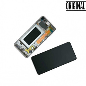 Pantalla para Samsung S10 /G973 Plata/Blanca (Original Service Pack)