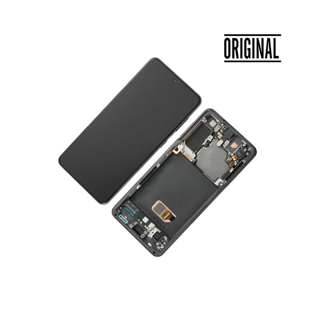 Pantalla para Samsung S21 5G /G991 Negro/Gris (Original Service Pack)