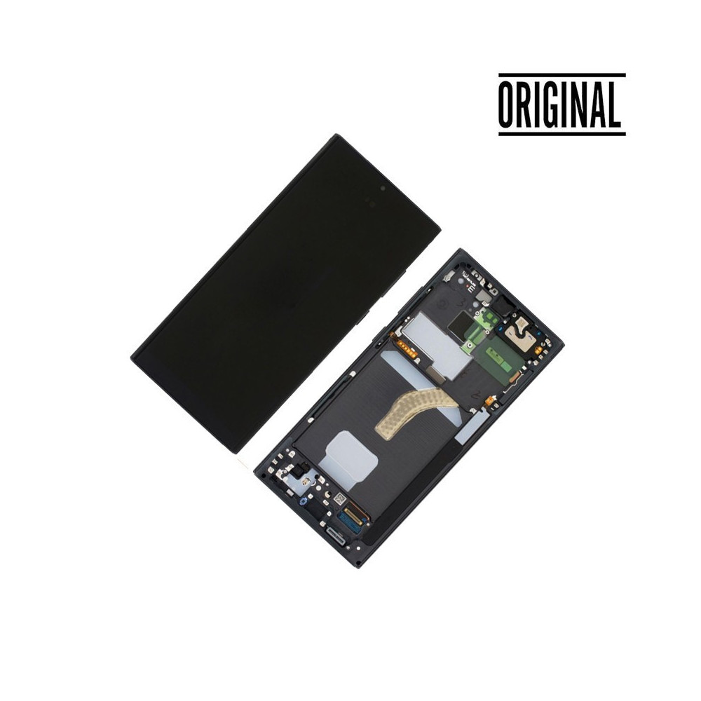 Pantalla para Samsung S22 Ultra /S908 Negra (Original Service Pack)