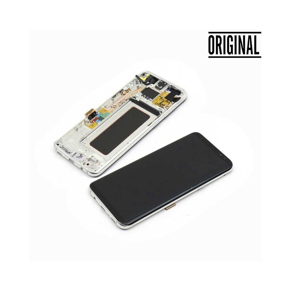Pantalla para Samsung S8 Plus /G955 Plata/Blanca (Original Service Pack)