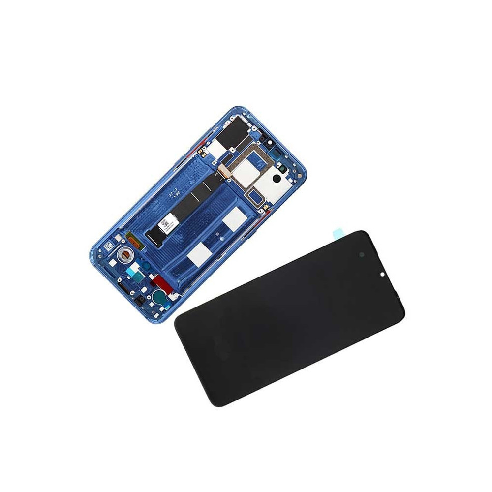 Pantalla para Xiaomi Mi 9 con Marco Azul (Original Service Pack)