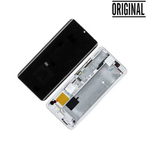 Pantalla para Xiaomi Mi Note 10 /Note 10 Pro /Note 10 Lite con Marco Blanco/Plata (Original Service Pack)