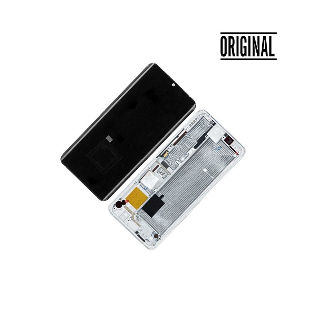 Pantalla para Xiaomi Mi Note 10 /Note 10 Pro /Note 10 Lite con Marco Blanco/Plata (Original Service Pack)