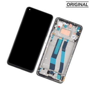 Pantalla para Xiaomi Mi 11 Lite 4G/5G /MI 11 LITE 5G NE Con Marco Plata (Original Service Pack)