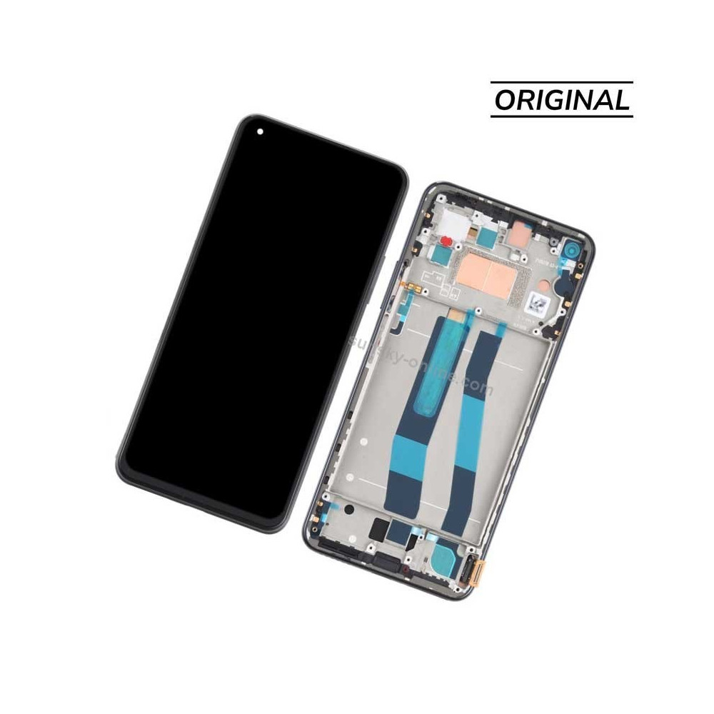 Pantalla para Xiaomi Mi 11 Lite 4G/5G /MI 11 LITE 5G NE Con Marco Plata (Original Service Pack)