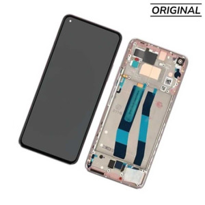 Pantalla para Xiaomi Mi 11 Lite 4G/5G /MI 11 LITE 5G NE Con Marco Rosa (Original Service Pack)