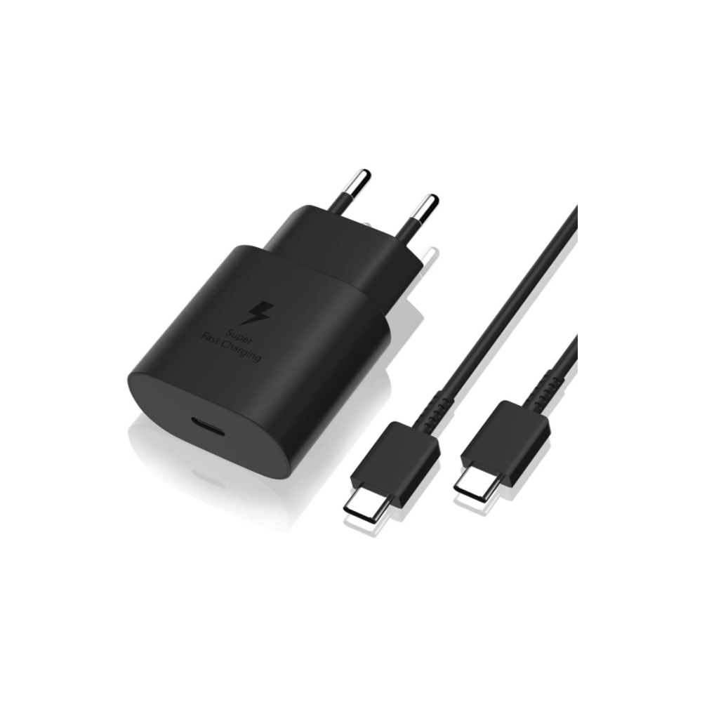 Samsung 25W Cargador COMPLETO Rápido USB-C a TIPO-C PREMIUM