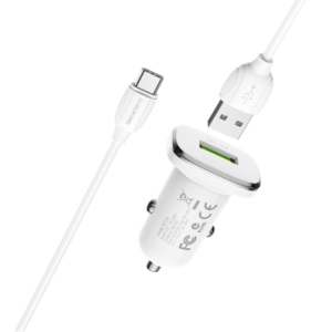Cargador Enchufe para coche Usb-c + Usb QC3.0A  Borofone BZ14A