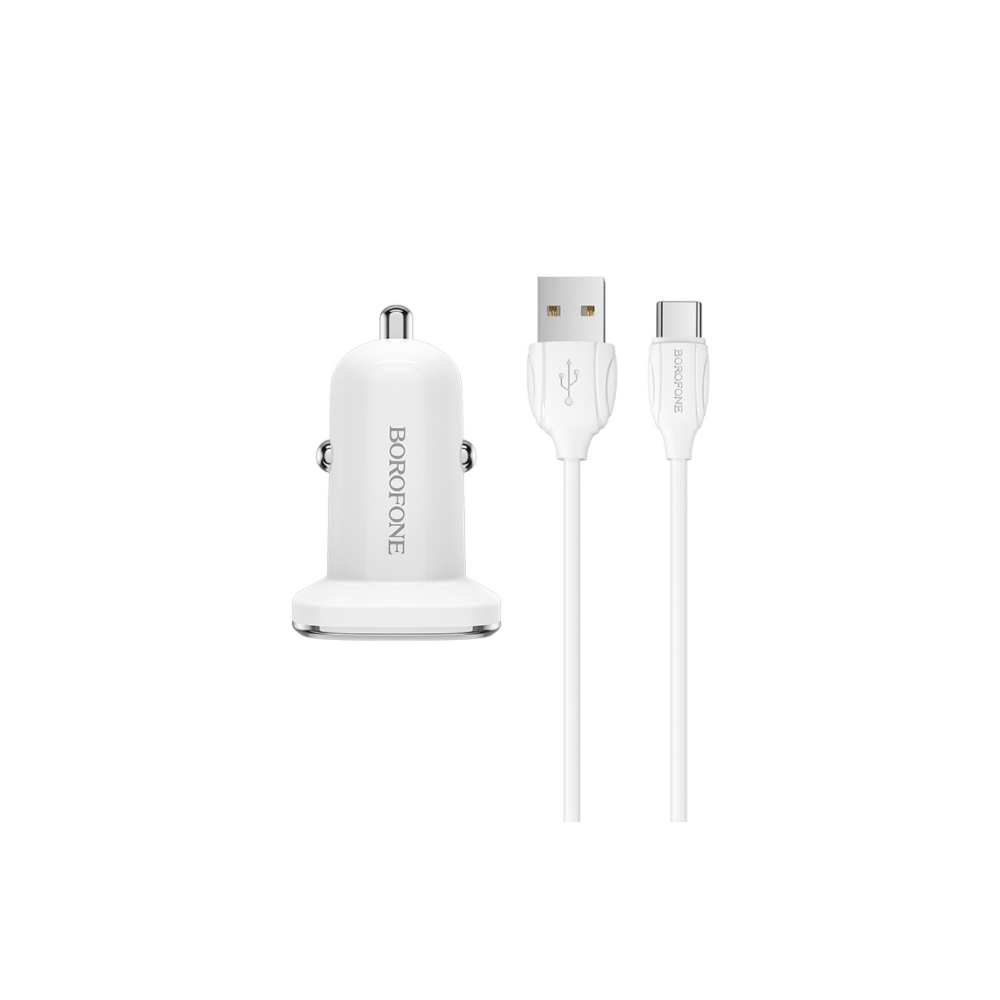 Cargador Enchufe para coche QC3.0 Borofone BZ12A