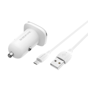 Cargador Tipo-c para coche com 2Usb Borofone BZ12 2.4A