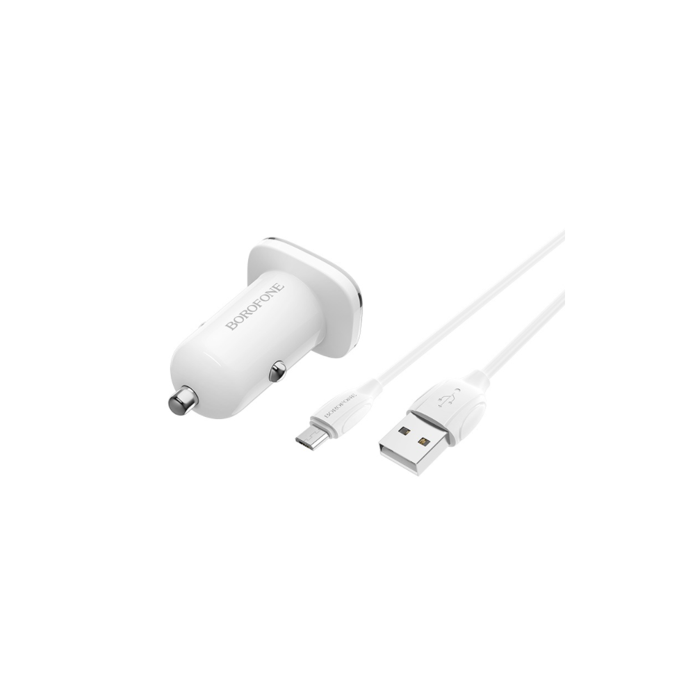 Cargador Tipo-c para coche com 2Usb Borofone BZ12 2.4A