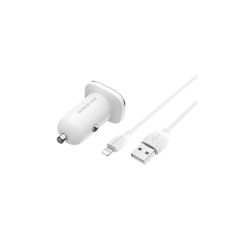 Cargador Micro Usb para coche com 2Usb Borofone BZ12 2.4A