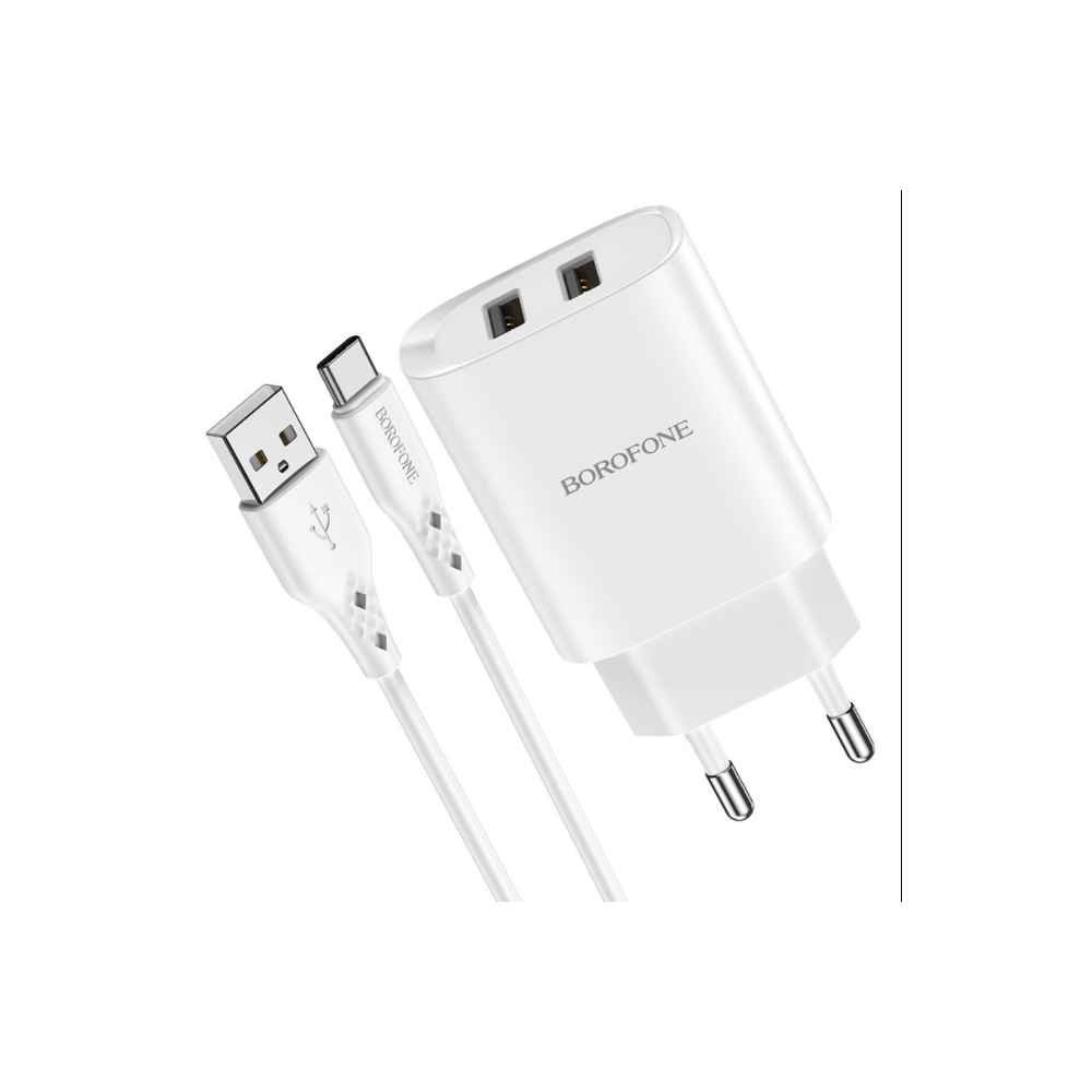 Cargador Micro usb com 2Usb Borofone BN2 2.1A