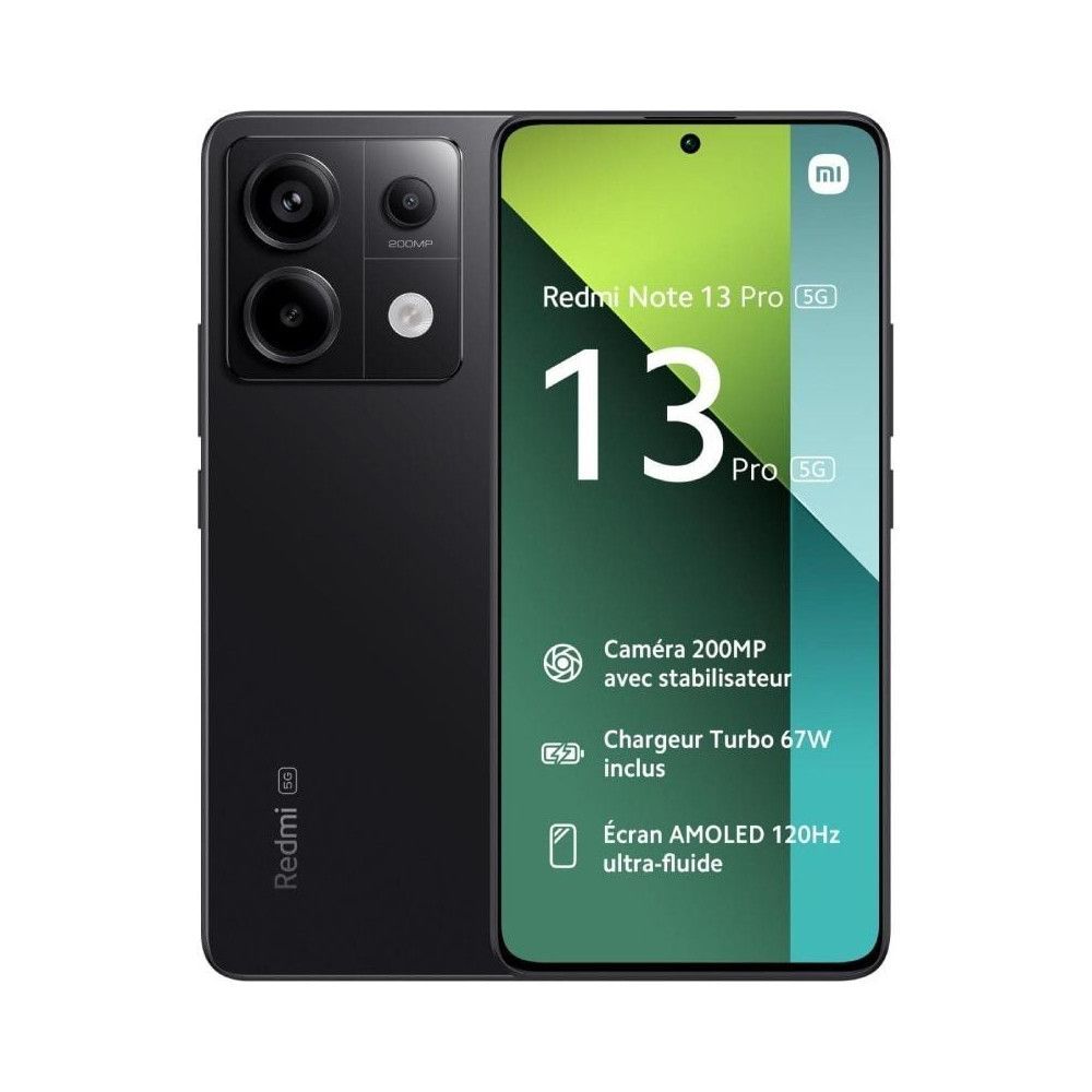 Smartphone xiaomi redmi note 13 pro nfc 8gb/ 256gb/ 6.67'/ 5g/ negro