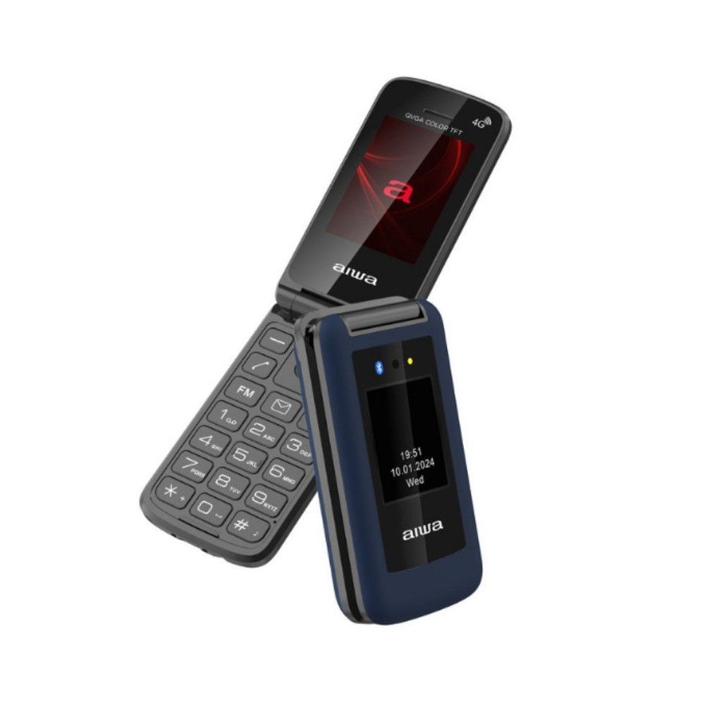 Teléfono móvil aiwa fp-30-4g bl para personas mayores/ azul